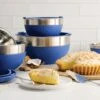Tramontina 10 Pc Covered Stainless Steel And Silicone Mixing Bowl Set - Blue