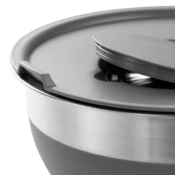 Tramontina 10 Pc Covered Stainless Steel And Silicone Mixing Bowl Set With Grating Tools - Charcoal Gray 12 Tramontina 10 Pc Covered Stainless Steel And Silicone Mixing Bowl Set With Grating Tools - Charcoal Gray -Tramontina Sales Store 80202044IXM004G