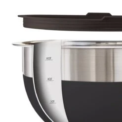 Tramontina 10 Pc Covered Stainless Steel And Silicone Mixing Bowl Set With Grating Tools - Black -Tramontina Sales Store 80202048IXM006G