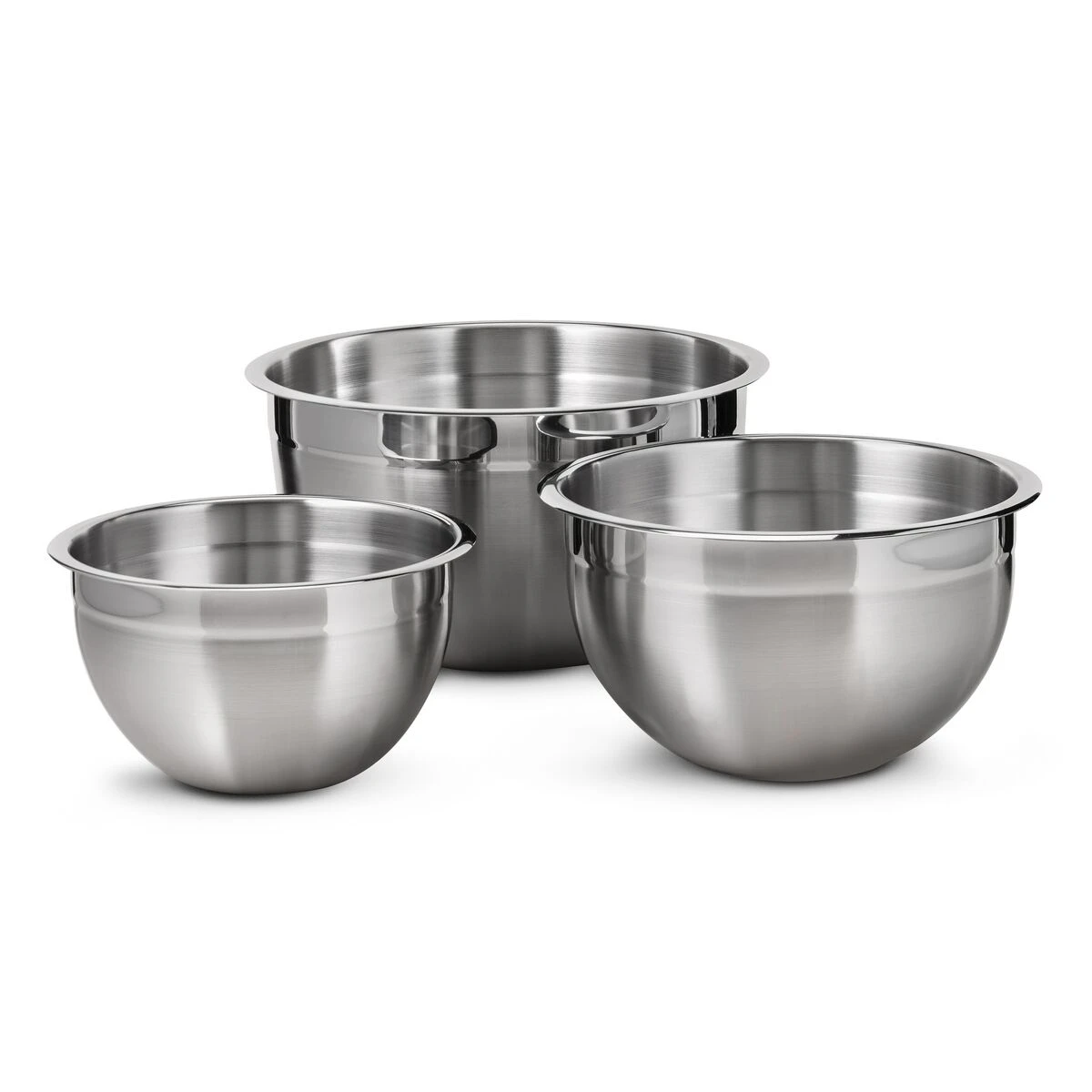 Tramontina 3 Pc Stainless Steel Mixing Bowl Set 6 Tramontina 3 Pc Stainless Steel Mixing Bowl Set - Image 6