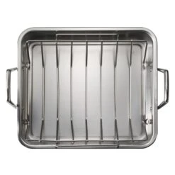 Tramontina Prima 16.5 In Stainless Steel Deep Roasting Pan - Includes Basting Grill & V-Rack 9 Tramontina Prima 16.5 In Stainless Steel Deep Roasting Pan - Includes Basting Grill & V-Rack -Tramontina Sales Store 80203006IXM003G