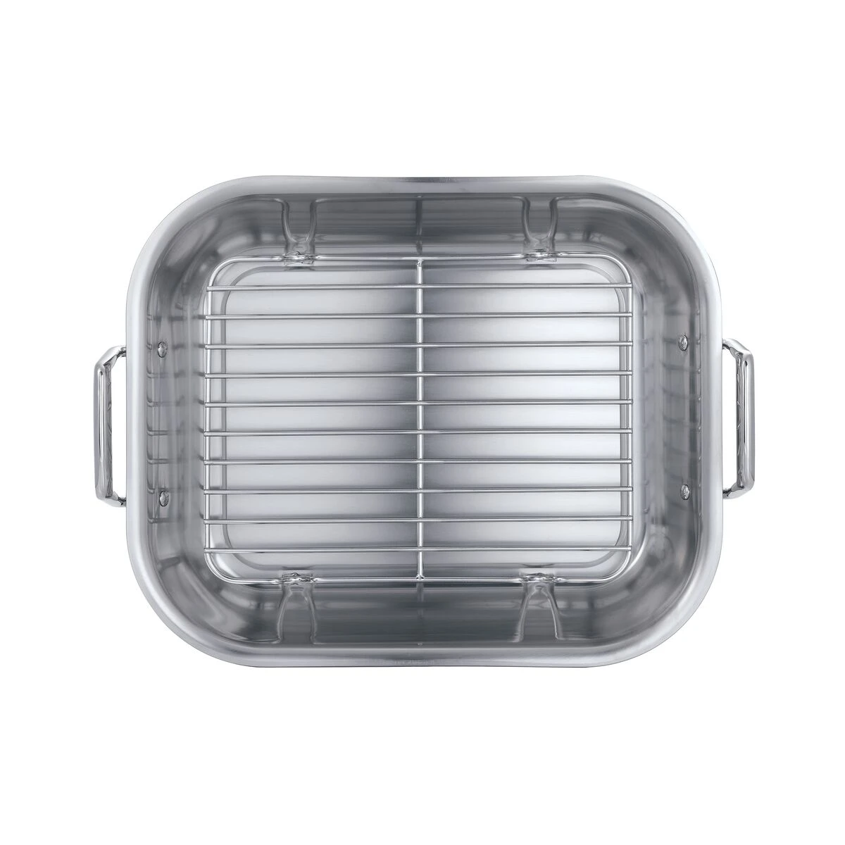 Tramontina Prima 16.75 In Stainless Steel Flared Edge Roasting Pan - Includes Basting Rack 4 Tramontina Prima 16.75 In Stainless Steel Flared Edge Roasting Pan - Includes Basting Rack - Image 4