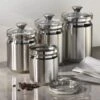 Tramontina 4 Pc Covered Stainless Steel Canister Set