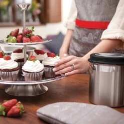 Tramontina 4 Pc Stainless Steel Canister Set - Black Plastic Lids -Tramontina Sales Store 80204022IXM003G