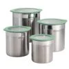 Tramontina 4 Pc Stainless Steel Canister Set - Mint Green