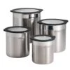 Tramontina 4 Pc Stainless Steel Canister Set - Black