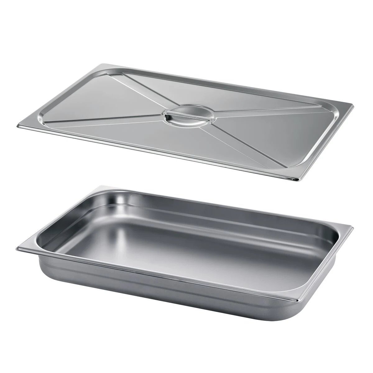 Tramontina 9 Qt Stainless Steel Covered Full-Size Food Pan 3 Tramontina 9 Qt Stainless Steel Covered Full-Size Food Pan - Image 3