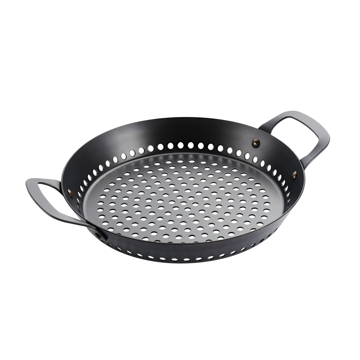 Tramontina Churrasco BBQ 12 In Round Carbon Steel Grill Pan 3 Tramontina Churrasco BBQ 12 In Round Carbon Steel Grill Pan - Image 3