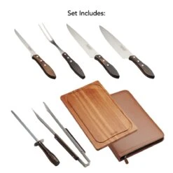 Tramontina Churrasco BBQ 8 Pc Carving Set With Carry Case -Tramontina Sales Store 80905020IXM002G