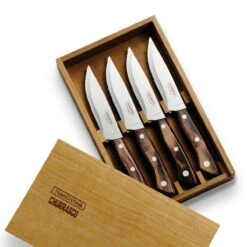 Tramontina Churrasco BBQ 4 Pc Porterhouse Steak Knife Set In Wood Gift Box -Tramontina Sales Store 80905024IXM001G
