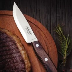 Tramontina Churrasco BBQ 4 Pc Porterhouse Steak Knife Set In Wood Gift Box -Tramontina Sales Store 80905024IXM004G