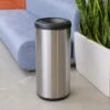 Tramontina 10 Gallon Stainless Steel Swivel Top Round Trash Bin