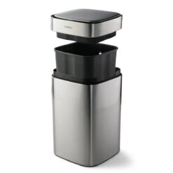 Tramontina 3.17 Gallon Stainless Steel Square Sensor Bin With SS Capped Lid 10 Tramontina 3.17 Gallon Stainless Steel Square Sensor Bin With SS Capped Lid -Tramontina Sales Store 81200015IXM002G