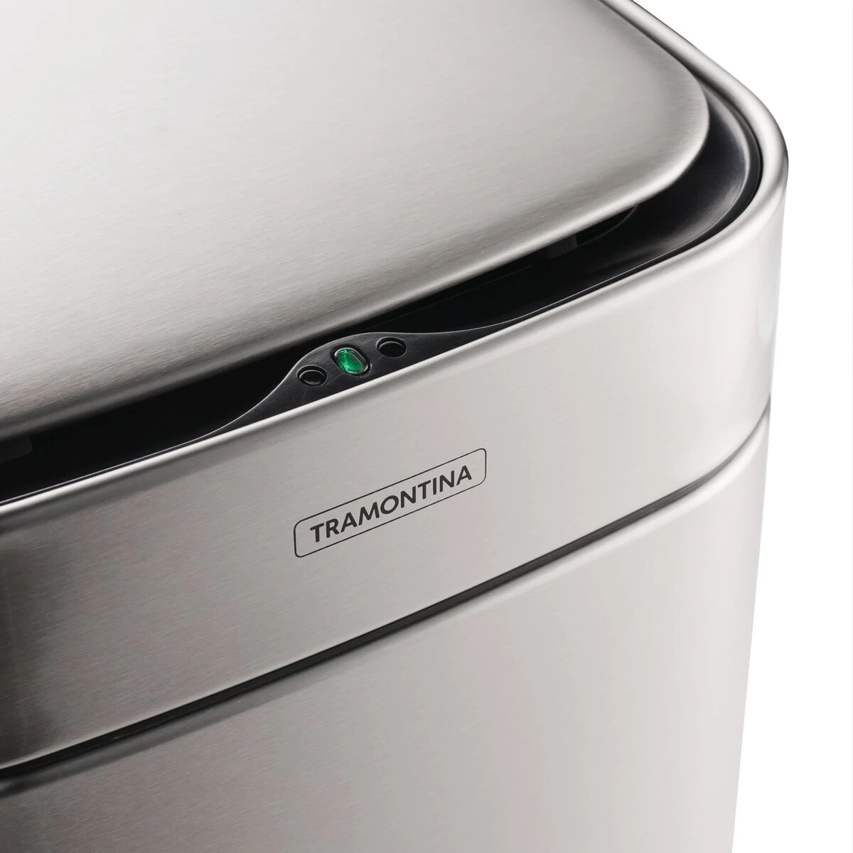 Tramontina 3.17 Gallon Stainless Steel Square Sensor Bin With SS Capped Lid 6 Tramontina 3.17 Gallon Stainless Steel Square Sensor Bin With SS Capped Lid - Image 6