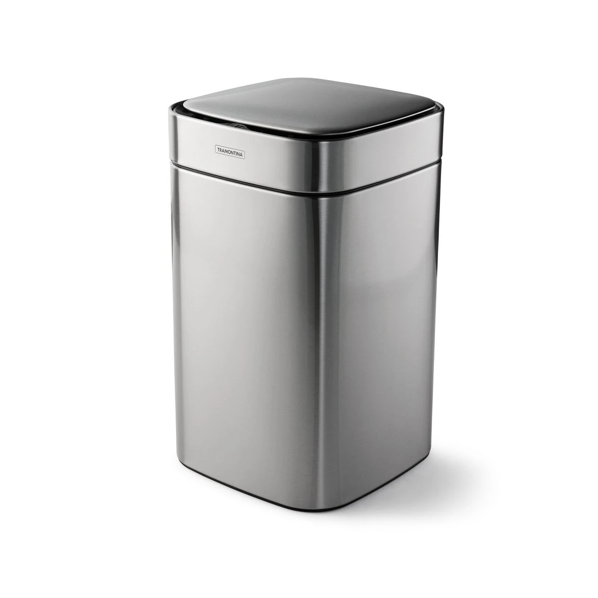 Tramontina 3.17 Gallon Stainless Steel Square Sensor Bin With SS Capped Lid 2 Tramontina 3.17 Gallon Stainless Steel Square Sensor Bin With SS Capped Lid - Image 2