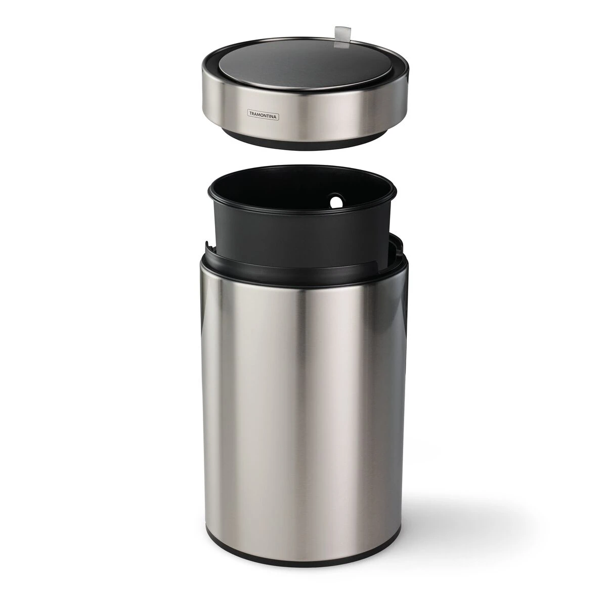 Tramontina 3.17 Gallon Stainless Steel Round Sensor Bin With SS Capped Lid 4 Tramontina 3.17 Gallon Stainless Steel Round Sensor Bin With SS Capped Lid - Image 4