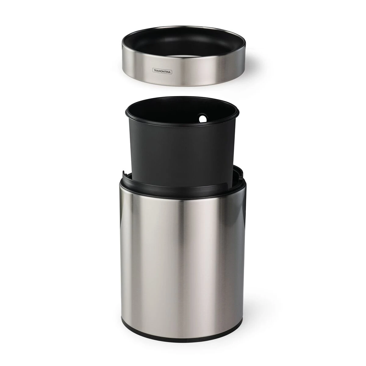 Tramontina 2.38 Gallon Stainless Steel Round Open Top Bin 3 Tramontina 2.38 Gallon Stainless Steel Round Open Top Bin - Image 3